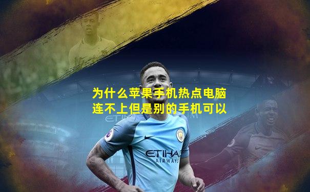 为什么苹果手机热点电脑连不上但是别的手机可以