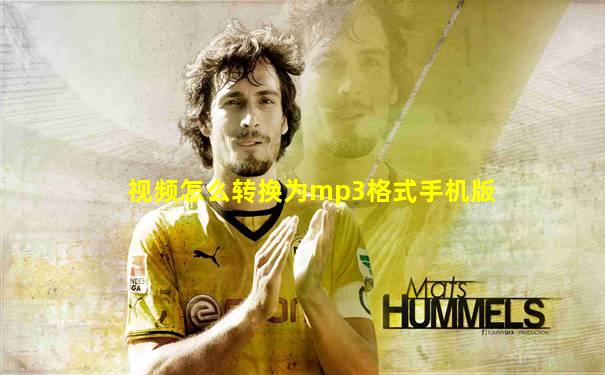 视频怎么转换为mp3格式手机版