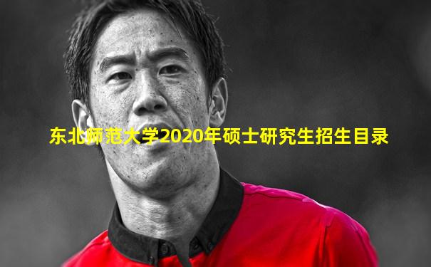 东北师范大学2020年硕士研究生招生目录