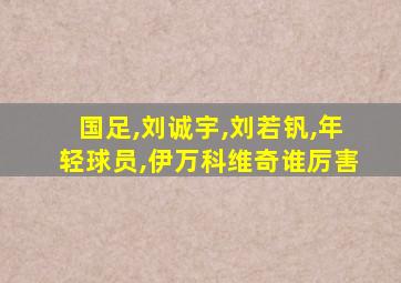 国足,刘诚宇,刘若钒,年轻球员,伊万科维奇谁厉害