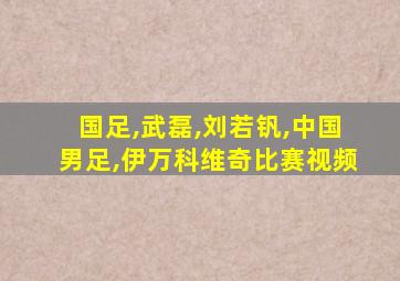 国足,武磊,刘若钒,中国男足,伊万科维奇比赛视频