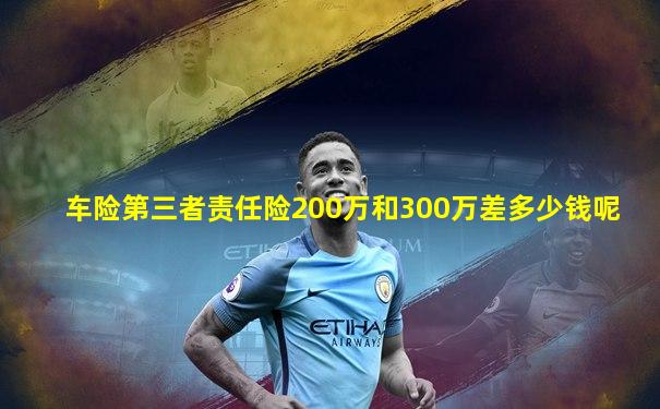 车险第三者责任险200万和300万差多少钱呢